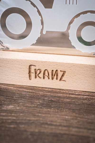 Lampe / Nachtlicht Traktor -personalisiert-